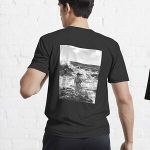 Levi's Black Ocean Graphic Tee | USA Large - L | 100% cotton shirt